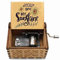 CDIYTOOL Spieluhr mit Aufschrift You are My Sunshine, Holzgravur, personalisierbar, handbemalt, Vintage-Geschenk für Geburtstag, Weihnachten, Valentinstag, Jahrestag, Muttertag