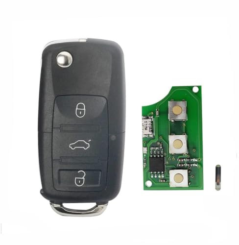 3 Tasten Flip Fernbedienung Auto Schlüsselanhänger Für VW Passat Polo Skoda Seat Polo Golf Beetle 1J0959753DA 434Mhz ID48