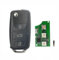 Porte-clés de Voiture à Distance à 3 Boutons pour VW Passat Polo Skoda Seat Polo Golf Beetle 1J0959753DA 434Mhz ID48