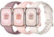 Maledan 3 Pack Straps Compatible with Apple Watch Straps 38mm 40mm 41mm 42mm 44mm for Women and Men, Soft Silicone Replacement Band for iWatch Series 9 8 7 6 5 4 SE, 38mm/40mm/41mm, Light Colour A