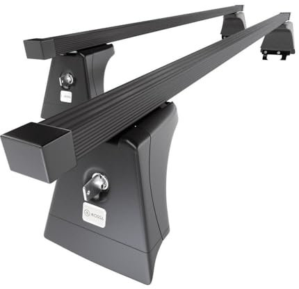 Mossa - Stahl-Dachträger kompatibel mit Opel Corsa D Hatchback (2007-2014) - schwarz Dachträger Dachgepäckträger - Montagepunkte