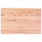 vidaXL Tischplatte, Holzplatte für Tisch Esstisch Couchtisch, Massivholzplatte Handgefertigt mit Baumkante, Ersatztischplatte, Hellbraun 60x40x(2-4) cm Massivholz Behandelt