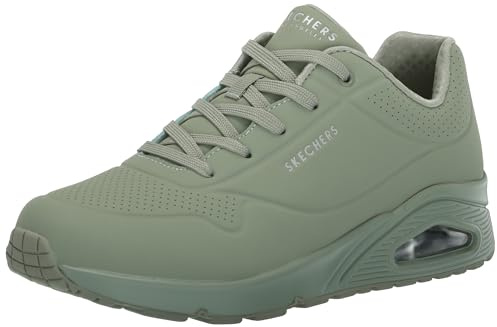 Skechers Damen Uno Stand On Air Turnschuhe, Sage Durabuck/ Mesh, 39.5 EU