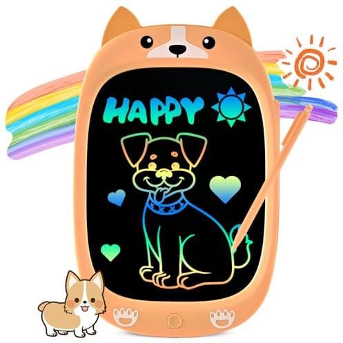 PINKCAT Toddler Toys Boys Girls Gifts, LCD Writing Tablet Kids Toys for 2 3 4 5 6 7 8 Year Old Baby Doodle Pad Educational Drawing Tablet Birthday (Yellow)