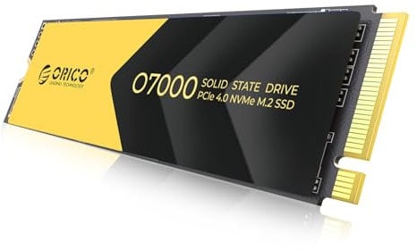 ORICO SSD 2TB PCIe Gen 4.0 x 4 NVMe M.2 SSD, fino a 7000MB/s, SLC Cache 3D NAND, Unità a Stato Solido Interno M2 2280 con Dissipatore, per PS5, PC Desktop e Laptop-O7000