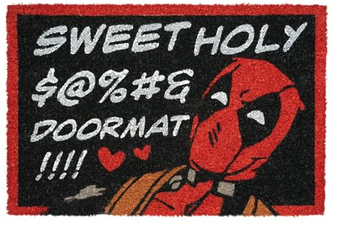 Grupo Erik Kokosmatte Fußmatte Marvel Deadpool - Schmutzfangmatte 40x60 cm - Fussmatte Lustig - Türmatte Innen Marvel Merch