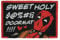 Grupo Erik Kokosmatte Fußmatte Marvel Deadpool - Schmutzfangmatte 40x60 cm - Fussmatte Lustig - Türmatte Innen Marvel Merch