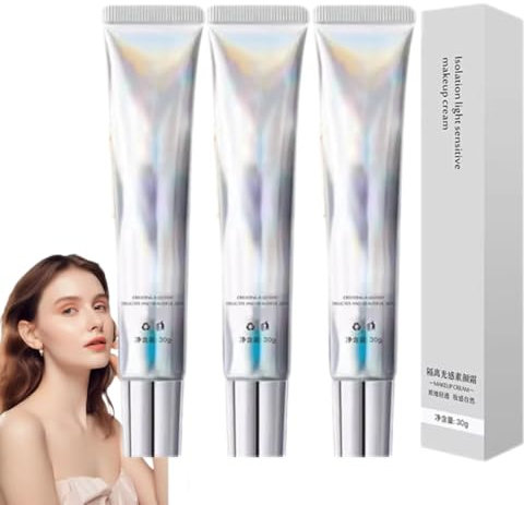 Lang anhaltende feuchtigkeitsspendende wasserfeste Make-up-Creme, Feuchtigkeitsspendende Make-up-Creme, Feuchtigkeitsspendende Grundierung für das Gesicht vor dem Schminken (3Stück)