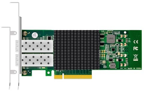 GLOTRENDS ST7268 2-Port 10Gb SFP+ Ethernet Netzwerkkarte mit Intel 82599ES Controller, PCIE 2.0 X8 Schnittstelle, Unterstützt Windows 11/10/Windows Server/Linux/ESX/VMware ESXi