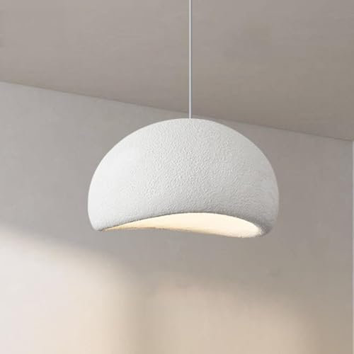 TOKTOP Vintage Lámpara de techo, Iluminacion Lámpara Comedor, Blanco Cemento Industrial Lámpara E27 Interior Colgante Retro para Sala de Estar Comedor Dormitorio, 20 cm
