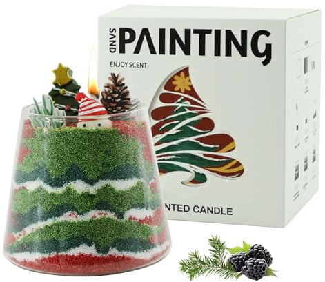 ACAREY Kerzen Selber Weihnachts Machen Set, DIY Weihnachts Duftkerzen Set, Duftkerzen Geschenkset mit Materialset und Behälter, Duftkerze Herstellung Kit für Besonderes Weihnachts Geschenk (A)