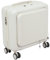 HuKaiL 18“ Boarding-Koffer, 47L Handgepäck Koffer & Trolleys Reisekoffer mit Rollen und Fronttasche, Koffer Travelite Reisekoffer mit 30Kg Tragkraft und 3-stelliges Passwortschloss, 45*24*41cm, Weiß