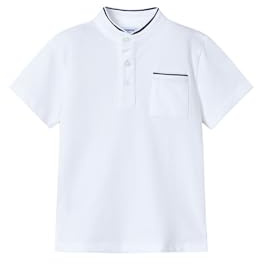 Mayoral Kurzarm Polo Shirt Maokragen für Jungen Weiss 4 Jahre (104cm)