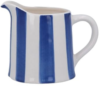 Gisela Graham Navy Blue Striped Serving Jug, Small