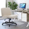 COLAMY Wide Office Chair, Padded Armless Task Vanity Chair Swivel Home Office 115°Rocking Mid Back Ergonomic Computer Chair for Home Working, Make Up, Gaming (With Wheels, Beige)