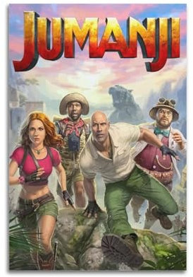 SACPFGUE Jumanji-Spiel-Poster, dekoratives Gemälde, Leinwand, Wandposter und Kunstdruck, moderne Familienschlafzimmer-Dekoration, Poster, 20 x 30 cm
