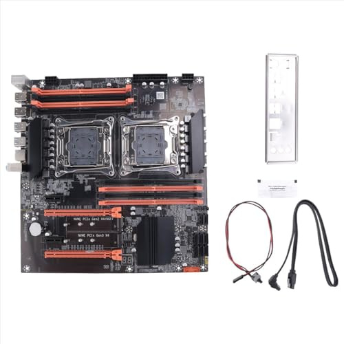Lafeier X99 Dual CPU Scheda Madre+Cavo SATA+Cavo Interruttore+Baffle+Grasso Termico LGA 2011 DDR4 Supporto 2011-V3 Scheda Madre