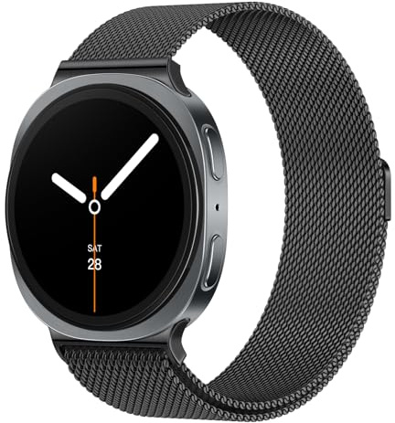 Raradev Milanaise Magnetband für Samsung Galaxy Watch 9/8 (40mm 44mm) | Edelstahl-Milanaiseband, Anti-Haken Mesh & komfortabel. Kompatibel mit samsung galaxy watch 8 Classic 46mm. Damen Herren