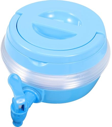 SWETRACE Distributeur D'eau Pliable 3,5 L en Plastique avec Robinet, Grosse Capacité Portable pour Camping et Activités en Plein Air