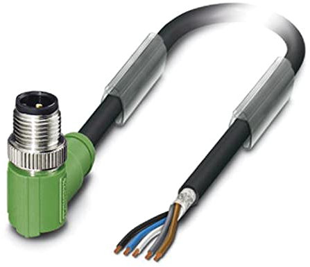 Phoenix Contact SAC-5P konfektioniertes Sensorkabel 5-adrig, Stecker gewinkelt, Länge 10m