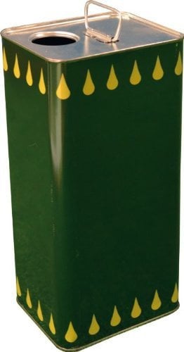 OEM Systems Lot de 3 bidons métalliques Rectangulaire Fer blanc Pour huile Avec bouchon hermétique 5 l Vert