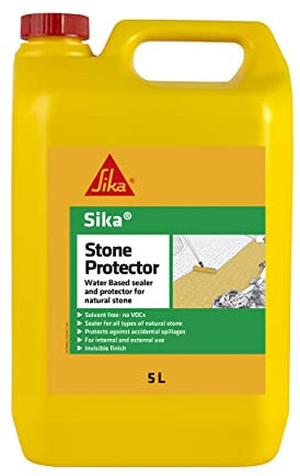 Sika Stone Protector – Water-Based Protector For Natural Stone – Internal And External Use – Ready To Use – Clear Coat – 5 Litre
