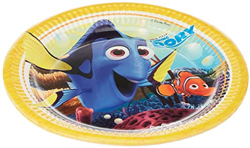 Disney 48398 Finding Dory Party Decoration Plates Paper, 23 cm/Large