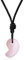 COAI Collier Ajustable Magatama Pendentif Quartz Rose Femme