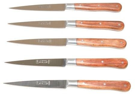 LOT DE 5 COUTEAUX DE CUISINE LAME 10 CM « LA FOURMI » TUE COQ BOIS A12-2996Lot5