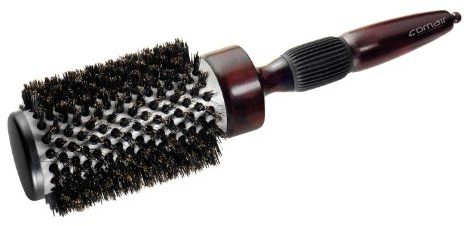 Comair 7000940 Rundbürste AIR THERMAL Holzgriff inklusive Pin Mischborsten, 44/74 mm