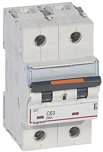 Disjoncteur DX³ 25kA - 2P 230V~ à 400V~ - 63A - courbe C - 3 modules
