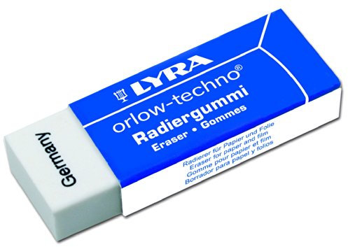 LYRA ORLOW-TECHNO Radiergummi, Kunststoff, 4 Stück