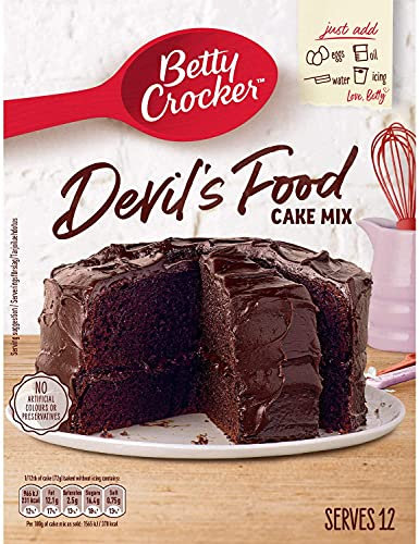 Betty Crocker Devil's Food Cake Mix 425g NEUE VERPACKUNGSGRÖSSE - Backmischung für Schokoladenkuchen