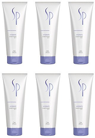 Wella SP Hydrate Conditioner 6 x 200 ml normales bis trockenes Haar System Professional Care Schnell-Kur