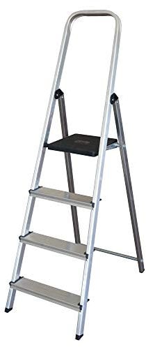 Arcama DN04 Escalera domestica, Gris Plata, 4 peldaños
