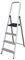 Arcama DN04 Escalera domestica, Gris Plata, 4 peldaños