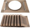 SueH Design Gewebte Platzsets Tischsets 8er Set Vinyl Hitzebeständig Platzdeckchen Antifouling und Waschbar 45 cm * 30 cm, Braun