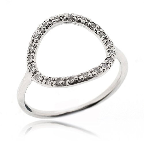 Sovats Damen CZ Offener Kreis Ring, Größe 54