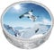 Anglesit PRE-CUT WINTER SNOWBOARDING CAKE C VII. TOPPER 7 / 18CM EDIBLE RICE/WAFER PAPER DESSERT BIRTHDAY CHRISTMAS PARTY HOLIDAY DECORATIONS