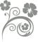 kleb-Drauf® | 1 Blumenranke | Grau - matt | Wandtattoo Wandaufkleber Wandsticker Aufkleber Sticker | Wohnzimmer Schlafzimmer Kinderzimmer Küche Bad | Deko Wände Glas Fenster Tür Fliese