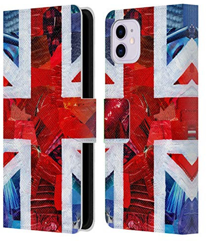 Head Case Designs Officially Licensed Artpoptart Union Jack Flags Leather Wallet Case Compatible With Apple iPhone 11