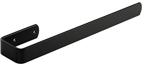 Gedotec Handtuchhalter Edelstahl schwarz matt | PELI | Handtuchstange 1-armig | Handtuch-Reling Länge: 340 mm | Geschirrtuchhalter seitlich für Korpus-Montage | Badetuchhalter zum Schrauben