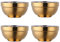 Cereal Bowl Stainless Steel 500 ml Gold Soup Bowls Set of 4 Rice Bowl Large Pasta Bowl Dessert Bowls Wide 13 cm (5.1 inches) Metal Ramen Bowls Double Layer Anti-Hot