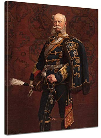 Bilderdepot24 Bild auf Leinwand | Kaiser Wilhelm I. in 30x40 cm als Wandbild | Wand-deko Dekoration Wohnung Berühmtheiten & Zeitgeschichte | 181134-30x40
