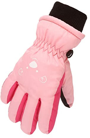 Blingko Skihandschuhe Kinder Handschuhe Kinder Wasserdicht Reithandschuhe Kinder Mädchen Kinder Handschuhe Wasserfest Fahrradhandschuhe Kinder Winter für Outdoor Sport für 3-7 Jahre Jungen Mädchen