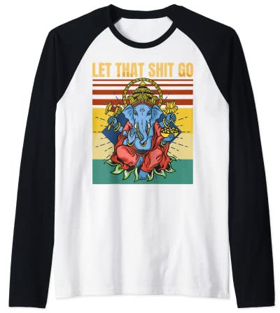 Yoga - Spiritual Ganesha - Meditation - Funny Retro - Gift Raglan