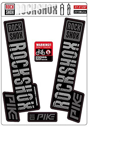 Bicycle Fork Stickers Rockshox PIKE Decals Mountain Bike Front Fork Stickers MTB Bicycle Front Fork Decals PIKE Stickers (Color : Dark grey)