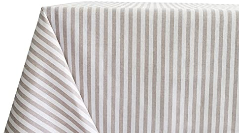 BIANCHERIAWEB Tischdecke für Küche und Wohnzimmer, 140 x 140 cm, Muster beige, Made in Italy, Tischtuch aus 100% Baumwolle