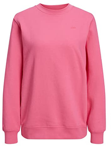 JJXX JXABBIE LS REL Every Brush Crew Noos Maillot de Survêtement, Carmine Rose/imprimé : Logo Magenta, M Femme