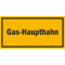 Indigos UG - Schild Gashaupthahn - Gas - Haupthahn - zur Betriebskennzeichnung, 20x10 cm - Warnung - Sicherheit - Hotel, Firma, Haus - Aluverbundplatte 3mm - Hinweisschild - Warnschild